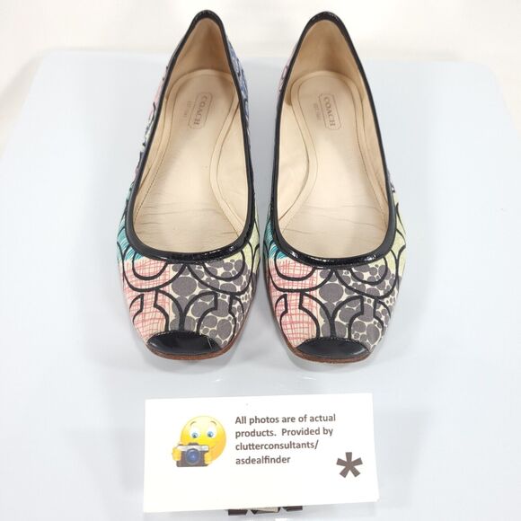 Coach Portia Casual Ballet Flat Shoe Womens Size 5.5 A2657 Multi - Picture 2 of 9